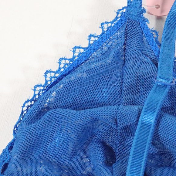 NWT Anemone Unlined Bralette in Bright Blue - Picture 8 of 10